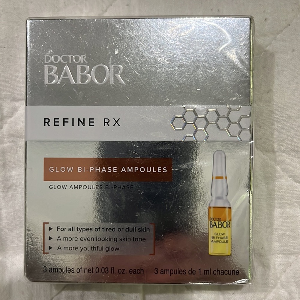 DOCTOR BABOR REFINE RX GLOW BI-PHASE AMPOULES SERUM 3x0.03 oz. F/S SEALED NIB!